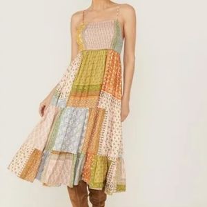 Jen's Pirate Booty Wild Side Patchwork Midi Dress